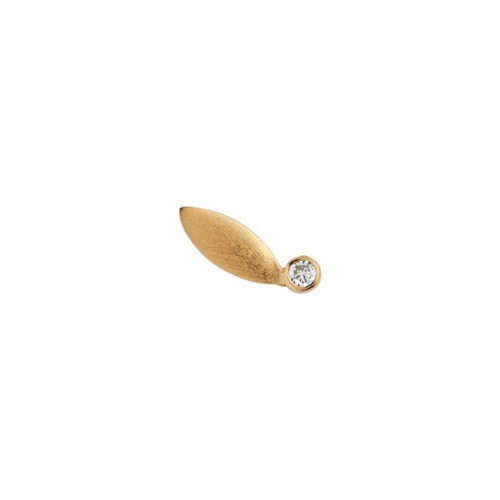 Stine A Big Dot Leaf Earring Light Peridot_Guld_1263-02-s